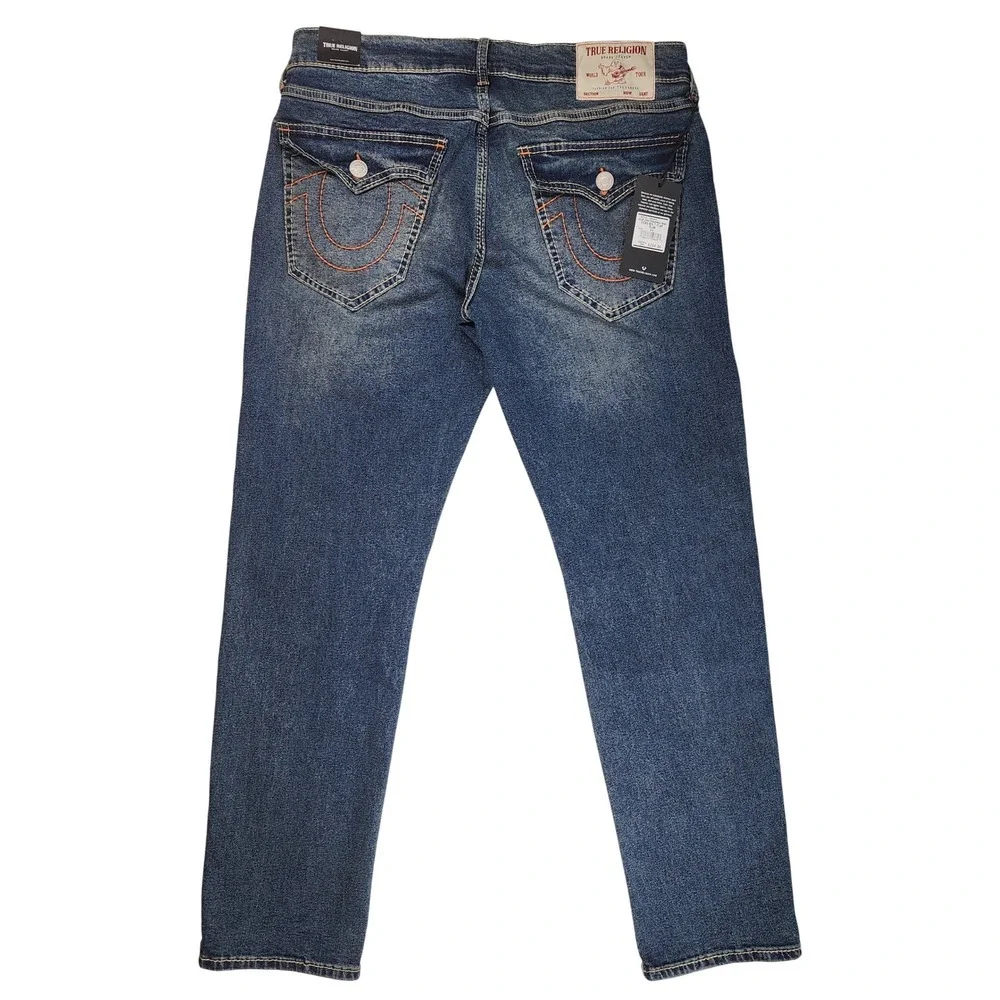 True Religion Geno Men's Jeans Size 34X32 Y2K Streetwear Big Flap NWT